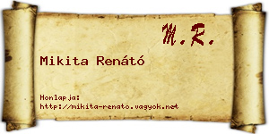 Mikita Renátó névjegykártya